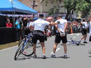 La Unidad Ciclística de la Policía Nacional Civil desarrolló demostración de procedimientos policiales