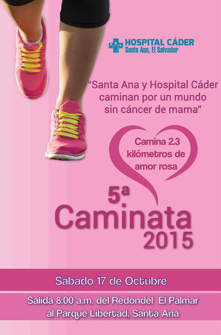 Hospital Cáder se prepara para la 5ª caminata en contra del cáncer de mama