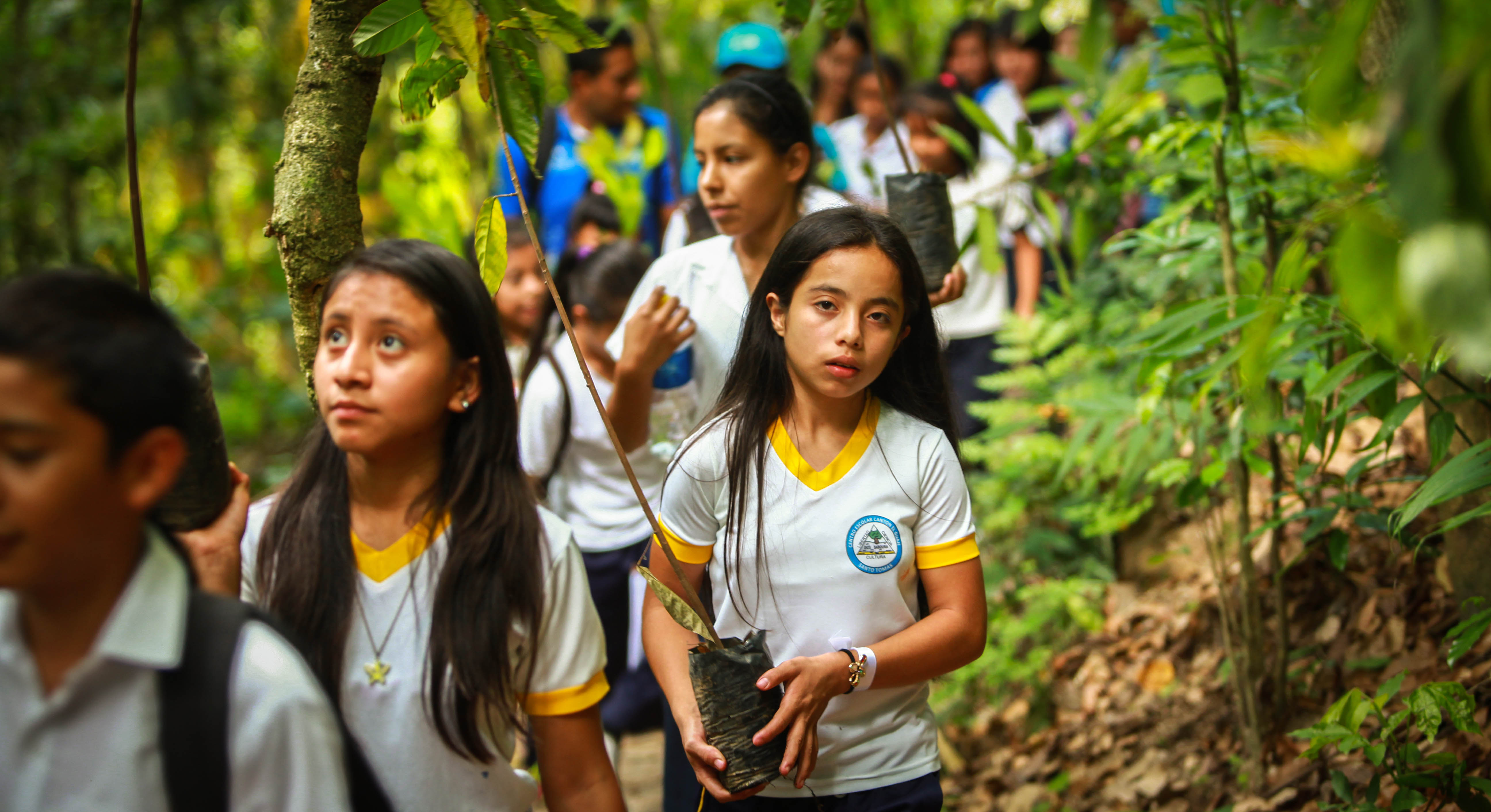 Niños y niñas de Santo Tomás celebran el Día Mundial del Medio Ambiente con reforestación en Cantón el Guaje