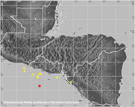 Sismo Sentido de Magnitud 5.5, Frente a la costa de La Paz. A 120 km al suroeste de Estero de Jaltepeque