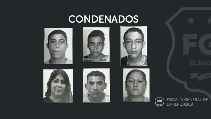 Seis pandilleros de la M13 han sido condenados por Extorsión, en Chalatenango