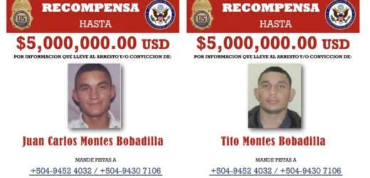 EEUU ofrece $15 millones por información sobre familia de tres hondureños acusados de narcotráfico