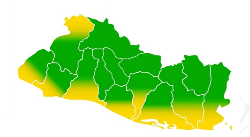 Alerta Amarilla en municipios costeros y Metapán; y Alerta Verde en el resto del territorio, por circulación ciclónica y paso de ondas tropicales