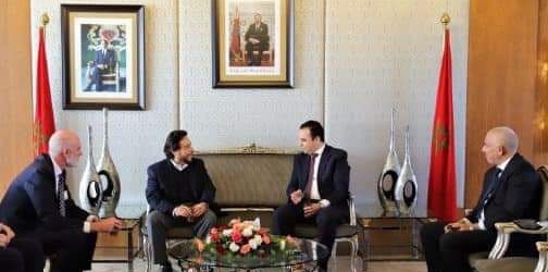 El Ministro Nasser Bourita ha recibido, hoy en Rabat, al Vicepresidente de la República de El Salvador, el Sr. Félix Ulloa.