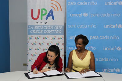 UNICEF y  Radio UPA trabajarán juntos en la promoción de los  derechos de la niñez y adolescencia