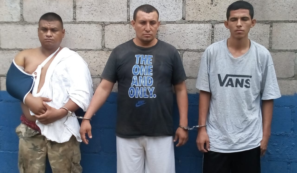 Policía captura a tres pandilleros acusados de homicidio