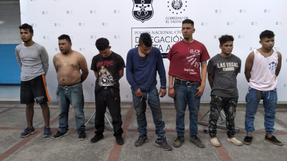 os policías lesionados tras agresión ilegítima y nueve pandilleros detenidos en Santa Ana