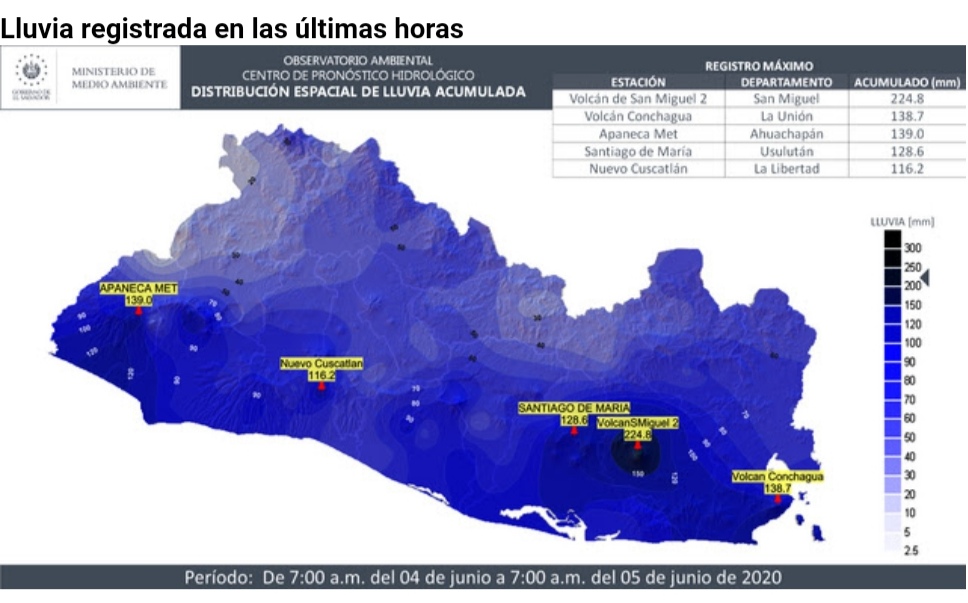 Depresión Tropical Cristóbal traerá más lluvia al Territorio Nacional