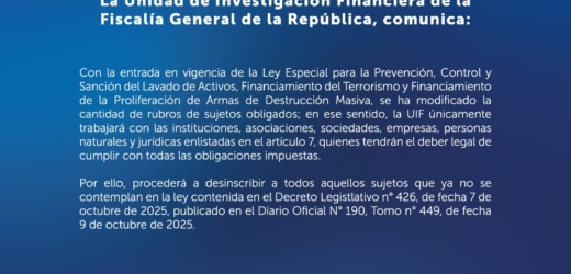 Actualizaciónes de la Ley Especial para la Prevención control y sanción del Lavado de Activos y otros