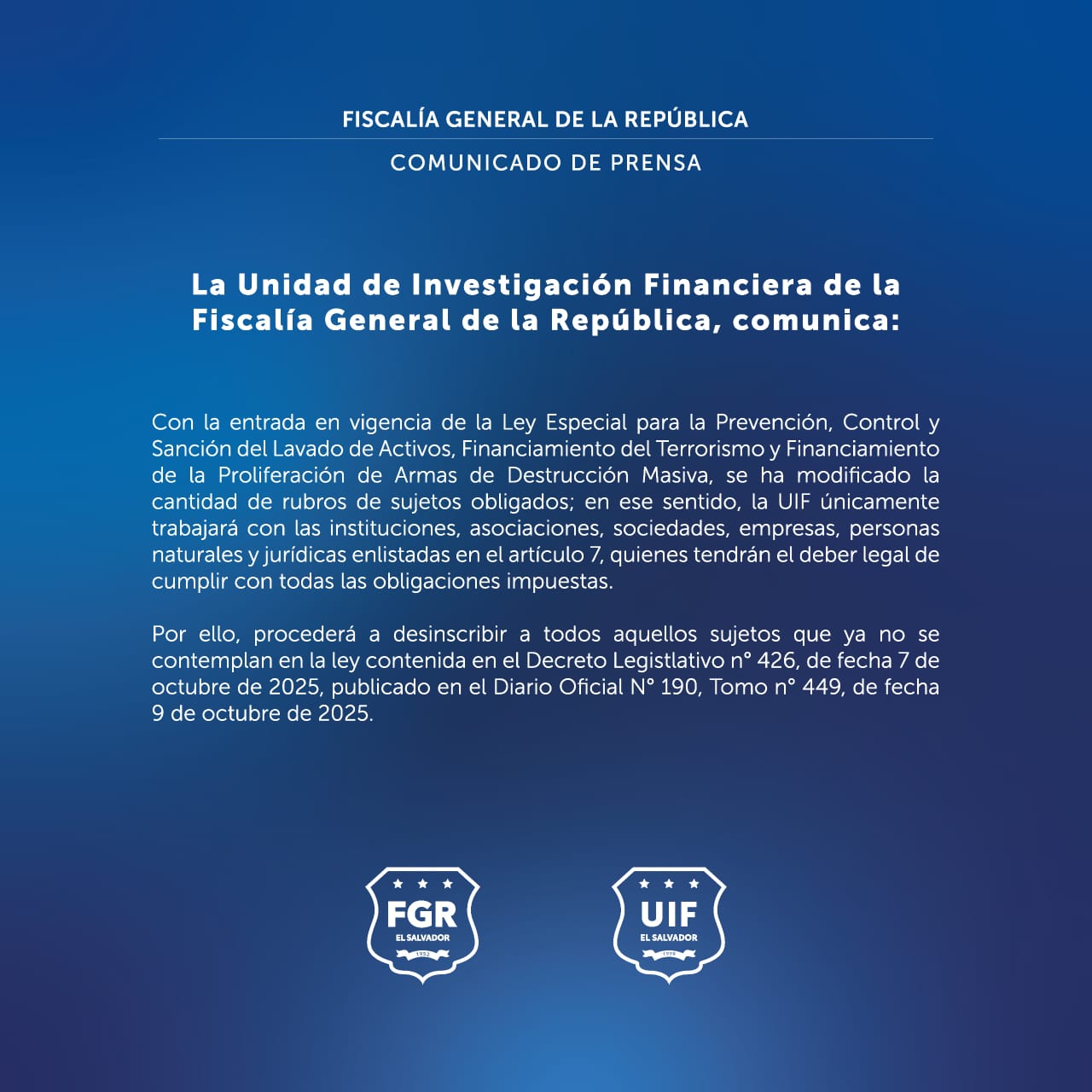 Actualizaciónes de la Ley Especial para la Prevención control y sanción del Lavado de Activos y otros