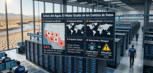 El motor invisible de la IA: Centros de datos aceleran el estrés hídrico global